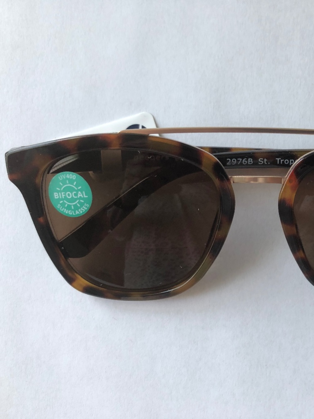 NEW ST. TROPEZ TORTOISE PEEPERS UV400 BIFOCAL SUN READERS +2.00